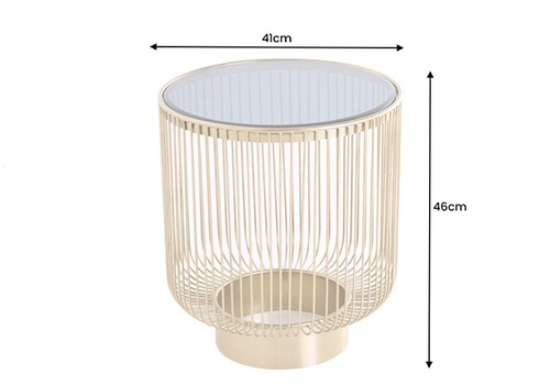 Diivanilaud VARIATION must / kuldne, 41x41xH46 cm