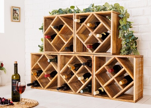 Veiniriiul CUBUS mango, 40x25xH40 cm