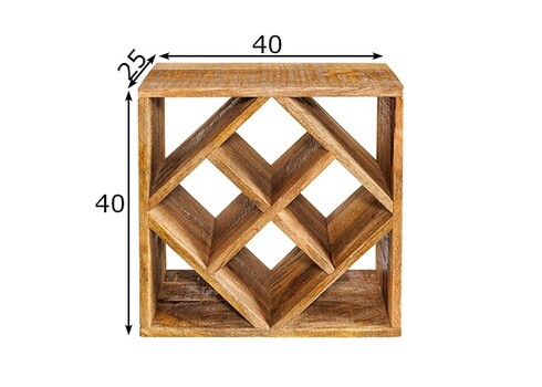 Veiniriiul CUBUS mango, 40x25xH40 cm