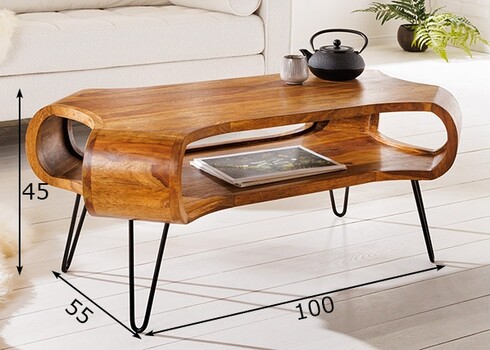 Diivanilaud ORGANIC LIVING sheesham, 100x55xH45 cm