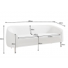Diivan DIVA valge, 205x85xH82 cm