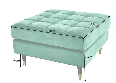 Tumba COSY roheline, 80x80xH45 cm