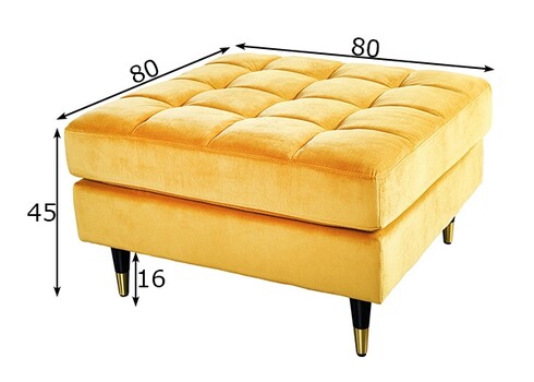 Tumba COSY kollane, 80x80xH45 cm