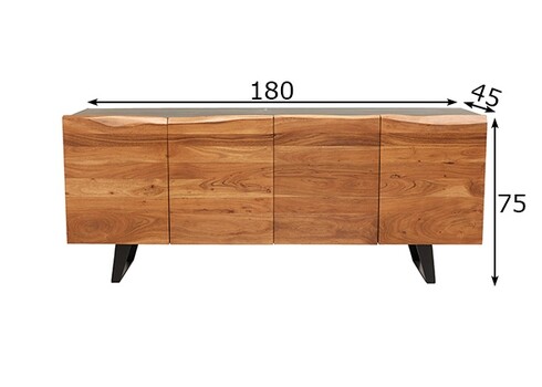 Kummut ORGANIC ARTWORK akaatsia, 180x45xH75 cm