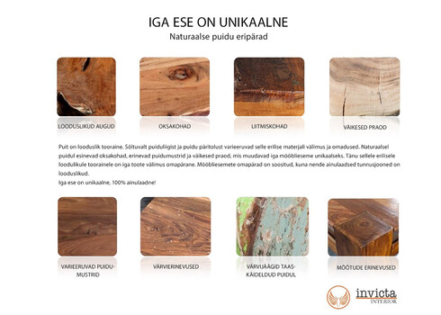 Tv-alus ORGANIC LIVING akaatsia, 140x40xH50 cm