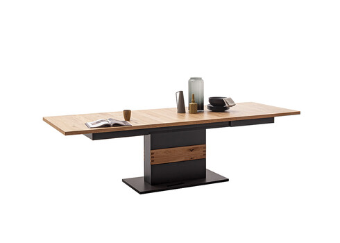 Pikendatav söögilaud CESENA must / tamm, 180-280x100xH77 cm