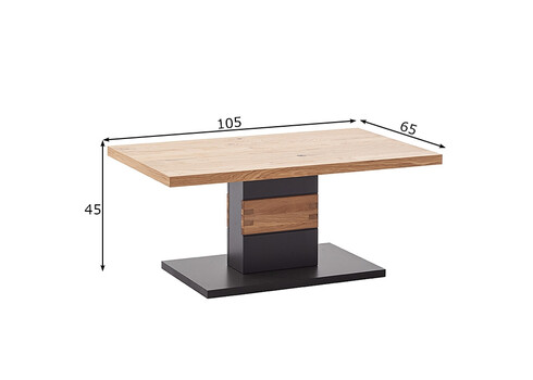Diivanilaud CESENA must / tamm, 105x65xH45 cm