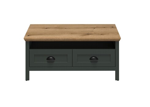 Diivanilaud STANTON roheline / tamm, 101x60xH45 cm