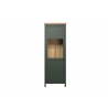 Vitriinkapp STANTON roheline / tamm, 69x39xH198 cm