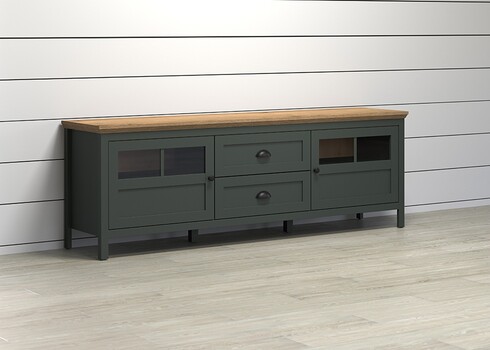 Tv-alus STANTON roheline / tamm, 184x45xH64 cm