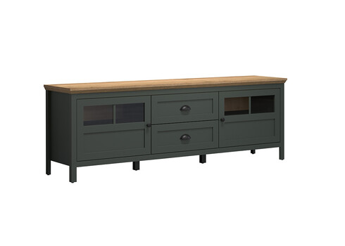 Tv-alus STANTON roheline / tamm, 184x45xH64 cm