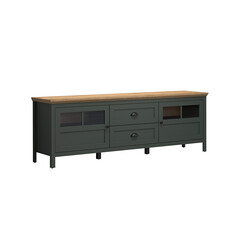 Tv-alus STANTON roheline / tamm, 184x45xH64 cm