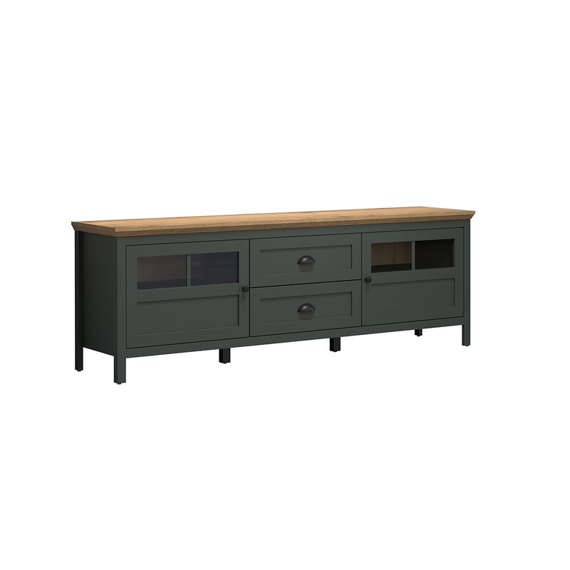 Tv-alus STANTON roheline / tamm, 184x45xH64 cm Tv-alus STANTON roheline / tamm, 184x45xH64 cm