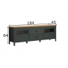 Tv-alus STANTON roheline / tamm, 184x45xH64 cm