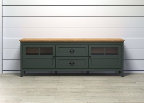 Tv-alus STANTON roheline / tamm, 184x45xH64 cm