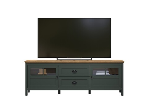 Tv-alus STANTON roheline / tamm, 184x45xH64 cm