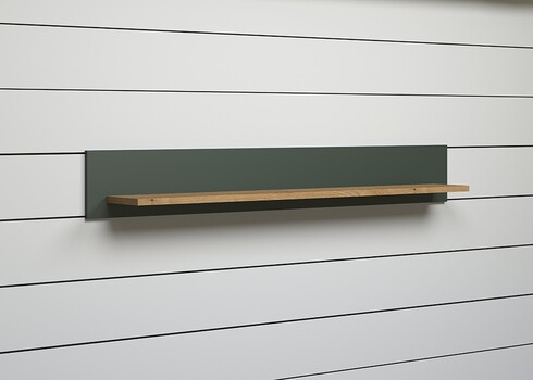 Seinariiul STANTON roheline / tamm, 156x22xH22 cm