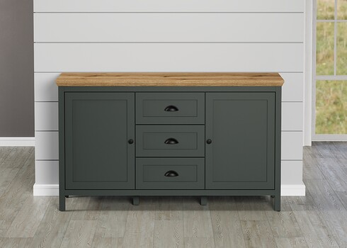 Kummut STANTON roheline / tamm, 146x45xH86 cm