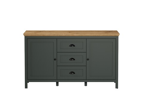 Kummut STANTON roheline / tamm, 146x45xH86 cm