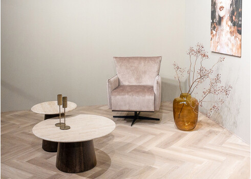 Diivanilaud VALENTINO beež / tumepruun, 75x75xH38 cm