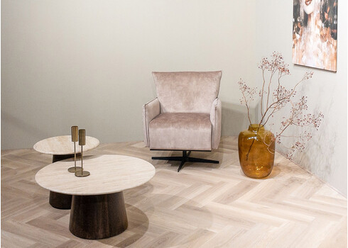 Diivanilaud VALENTINO beež / tumepruun, 45x45xH46 cm