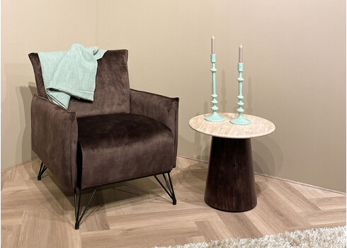 Diivanilaud VALENTINO beež / tumepruun, 45x45xH46 cm