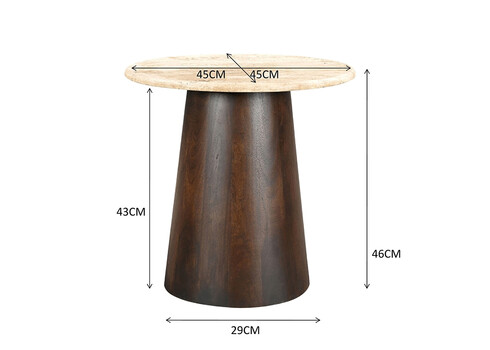 Diivanilaud VALENTINO beež / tumepruun, 45x45xH46 cm