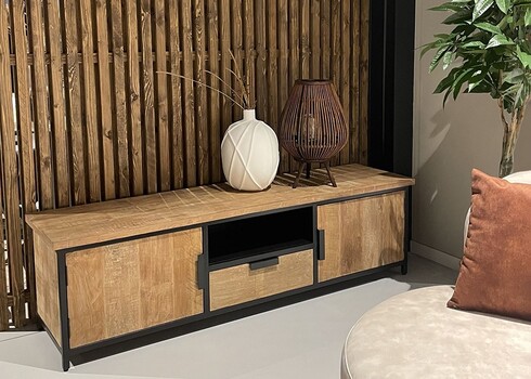 Tv-alus TOMAR naturaalne pruun, 180x40xH50 cm