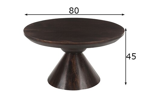 Diivanilaud BALTHO tumepruun, 80x80xH45 cm