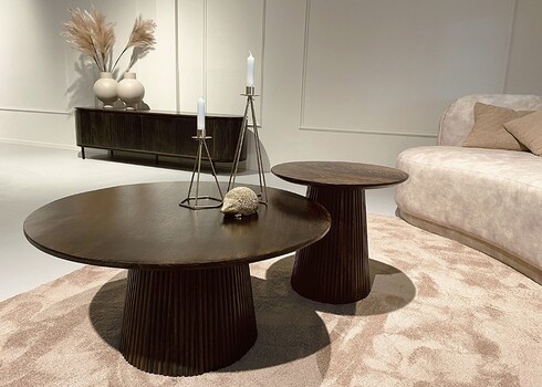 Diivanilaud SALVATOR tumepruun, 80x80xH36 cm