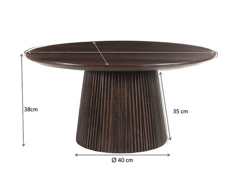 Diivanilaud SALVATOR tumepruun, 80x80xH36 cm