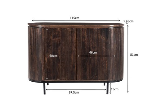 Kummut NOOR tumepruun, 115x43xH81 cm