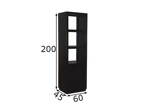 Kapp-riiul JAXX must, 60x45xH200 cm