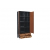 Kapp BROOKLYN naturaalne puit / must, 100x43xH150 cm