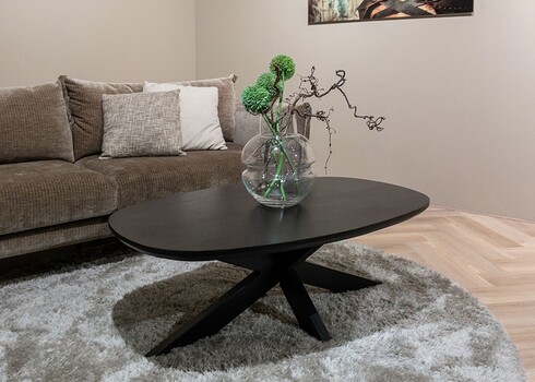Diivanilaud JESPER must, 120x75xH40 cm