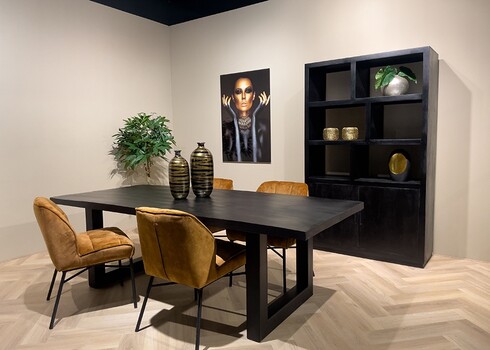 Kapp-riiul JAXX must, 120x45xH200 cm