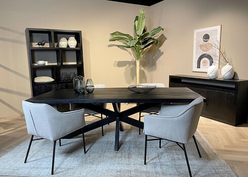 Kapp-riiul JAXX must, 120x45xH200 cm