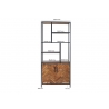 Kapp-riiul BROOKLYN naturaalne puit / must, 90x40xH210 cm