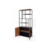 Kapp-riiul BROOKLYN naturaalne puit / must, 90x40xH210 cm