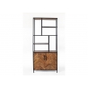 Kapp-riiul BROOKLYN naturaalne puit / must, 90x40xH210 cm