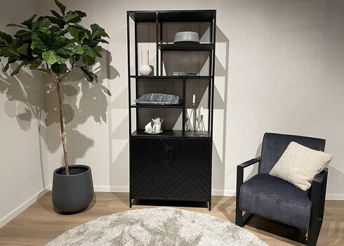 Kapp-riiul YORK must, 90x40xH210 cm