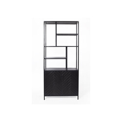 Kapp-riiul YORK must, 90x40xH210 cm