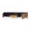 Tv-alus BROOKLYN naturaalne puit / must, 200x40xH45 cm
