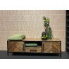 Tv-alus BROOKLYN naturaalne puit / must, 150x40xH45 cm