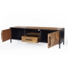 Tv-alus BROOKLYN naturaalne puit / must, 150x40xH45 cm