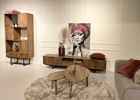 Diivanilaudade komplekt XAVIER naturaalne puit, 2 tk