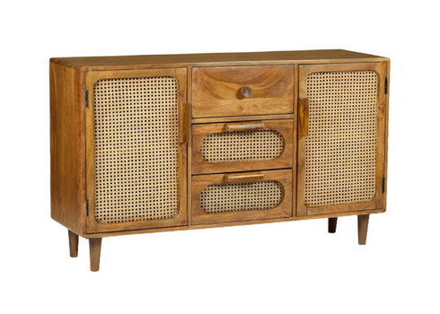 Kummut JUNE naturaalne puit, 130x38xH76 cm