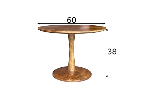 Diivanilaud VIVIAN naturaalne puit, 60x60xH38 cm