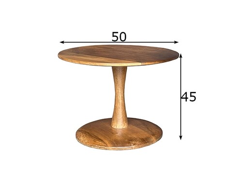 Diivanilaud VIVIAN naturaalne puit, 50x50xH45 cm