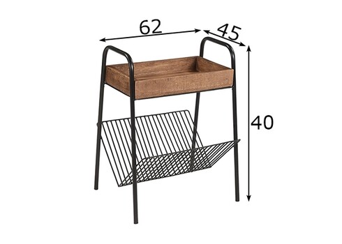 Abilaud APRIL naturaalne puit, 62x45xH40 cm